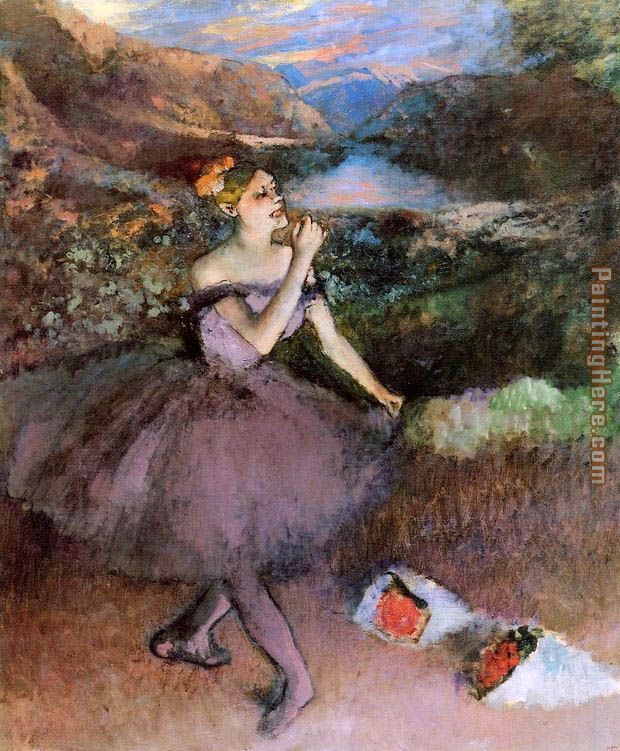 Dancer with Bouquets painting - Edgar Degas Dancer with Bouquets art painting
